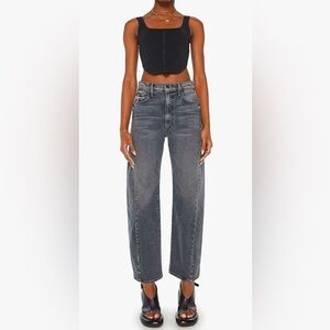 MOTHER Half-Pipe Flood curved leg Size 32 “Outta Sight” wash